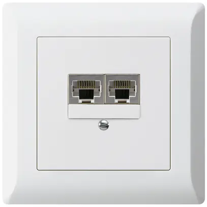 Boîte ENC kallysto.line 2×RJ45s blanc parallèle 