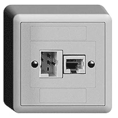 Presa AP xDSL RJ45/TT83 bianco ITplus EDIZIOdue con filtro 