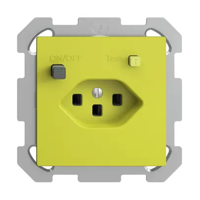 Prise ENC EDIZIOdue T23 FI 30mA FM, lemon 