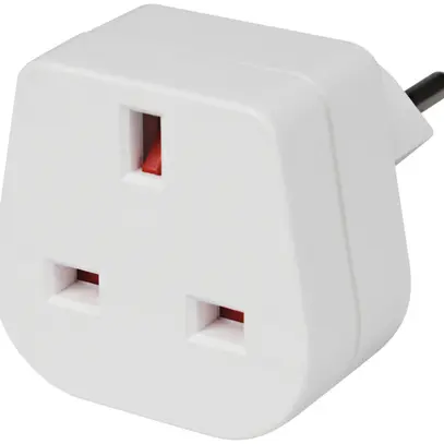 Adaptateur Steffen prise GB fiche T12/13 10A avec fusible 