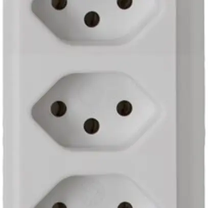 Presa multipla cleverLINE 7×T13 bianco 2m H05VV-F 3×1mm² con interruttore 