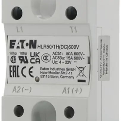 Relais semiconducteur Eaton HLR50/1H(DC)600V, 4…32VDC 50A/42…660VAC 