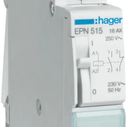 Teleruttore Hager 1UM 230VAC 110VDC 1 apertura 1 chiusura 0 invertitore 