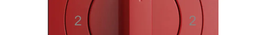 Kit frontal EDIZIOdue 2-1-2-1 60×60mm berry pour interrupteur rotatif 