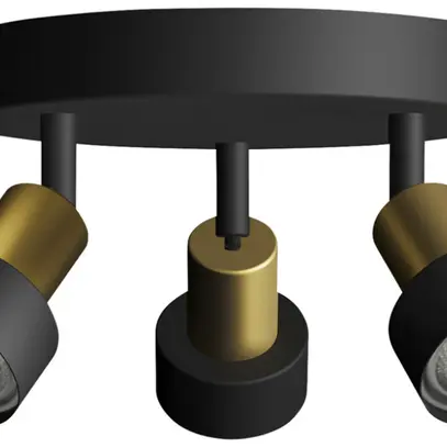 Spot Philips Conduit GU10 3×5W 217×196mm noir/laiton 