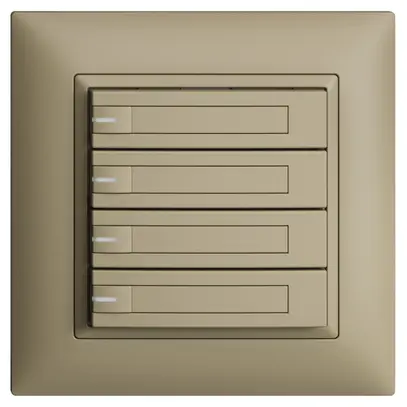 UP-KNX-Taster RGB EDUE FMI, 250mW, m.RGB-LED, m.Papier., 4×Taste, 1×Tastenb., sa 