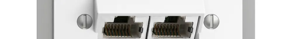 Prise INC 2×RJ45/s 8P sép.EDIZIOdue blanc ITplus 