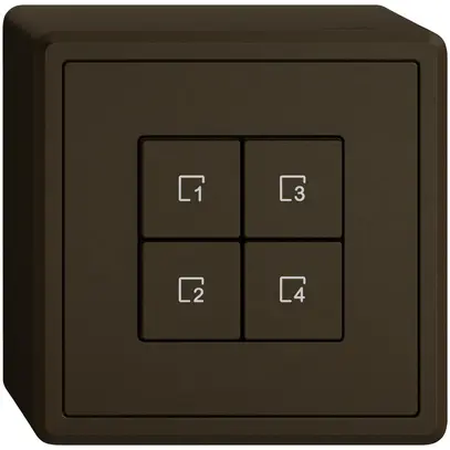 Poussoir scènes AP EDIZIO.liv Wiser SNAPFIX® 4 scènes 4 touches br 