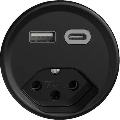 USB-Ladesteckdose STANDARDdue SNAPFIX® USB A+C/T13 3A 230V AC sz 