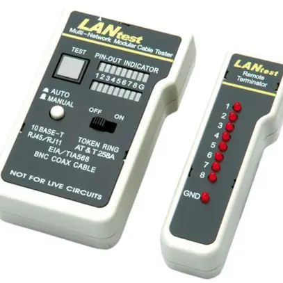 Tester di cavo Multi-Network HOBBES per RJ45 scherm. con adatta. BNC 