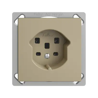 Prise INC EDIZIOdue T25 16A sand, bornes à vis 