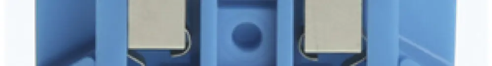 Durchgangs-Reihenklemme Woertz 4…10mm² 57A 1000V Schraubansch.2×1 G-Schiene blau 