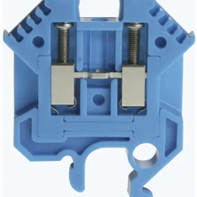 Durchgangs-Reihenklemme Woertz 4…10mm² 57A 1000V Schraubansch.2×1 G-Schiene blau 