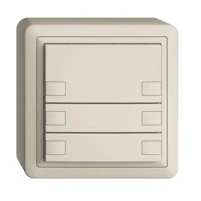 Pulsante KNX RGB AP EDUE, 250mW, s.LED, 3×pulsante, com.2×tasti, crema 