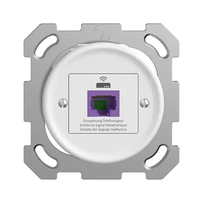 Presa ritorno INC STANDARDdue QM 1×RJ45 p.Swisscom VoIP, 8 poli, UTP, bianco 