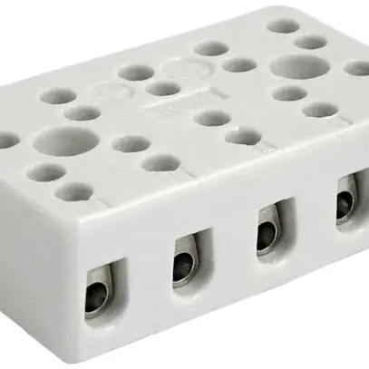 Serre-fils porcelaine 6mm² 5L 2trous fix. 