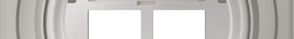 Montageset Feller S-One EASYNET N.CO, für 2×RJ45, Tiefe 28 mm, lichtgrau 