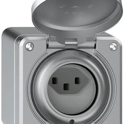Prise AP robusto 1×type 23 lumineux IP55 aluminium 