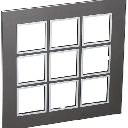 Cadre de recouvrement ATO 3×3 module, black brushed 