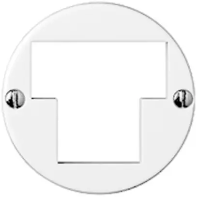 Disque frontal 43mm 1TT/2RJ45 blanc 