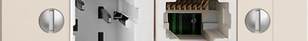 UP-Dose xDSL RJ45/TT83 crema, ITplus EDIZIOdue mit Filter 