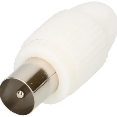 Fiche coaxiale CEI Schwaiger KST11 532 75Ω Ø4…7.5mm blanc 