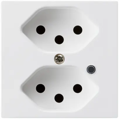 Prise Hager kallysto 2×T13 illuminé A blanc ultra 