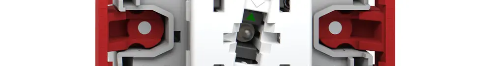 Contact à poussoir Feller SNAPFIX® ARL/1P éclairage latéral vert 