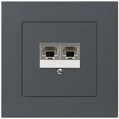 Boîte ENC kallysto.pro 2×RJ45s anthracite parallèle 