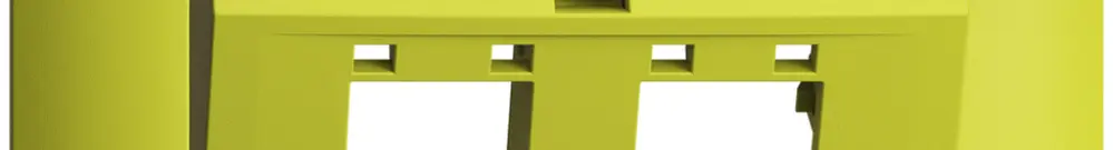 Kit montaggio ENC EDIZIOdue, con cappa di uscita obliqua, per 2×RJ45, lemon 
