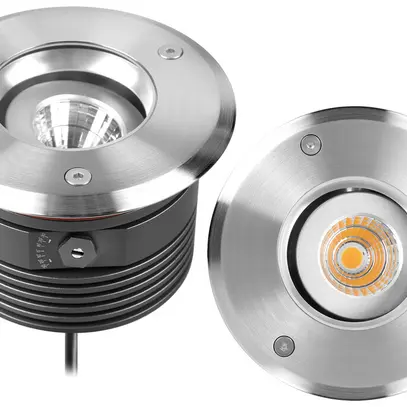 Luminaire de sol LED INC DISC III IP67 6W 2700K DALI 116×73mm gris 