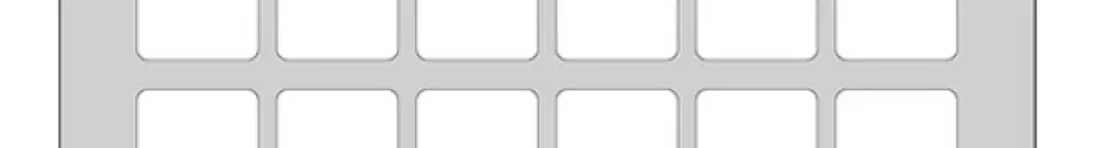 Montageplatte FH FLF 2×6 schwarz 