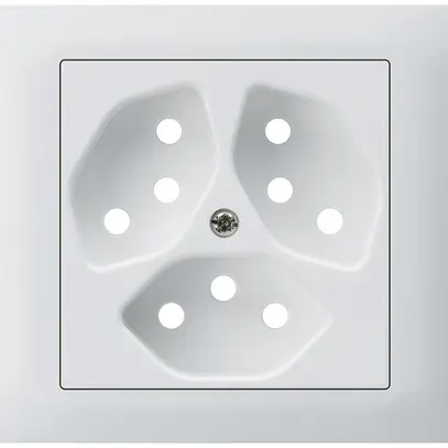 Kit frontale INS kallysto per presa INS G3 3×tipo 13 telaio avvitabile bianco 