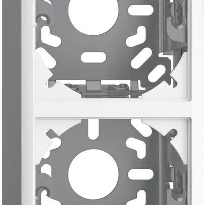 Cappa con piastra di base 2×54mm per combinazione FX verticale/orizzont. bianco 