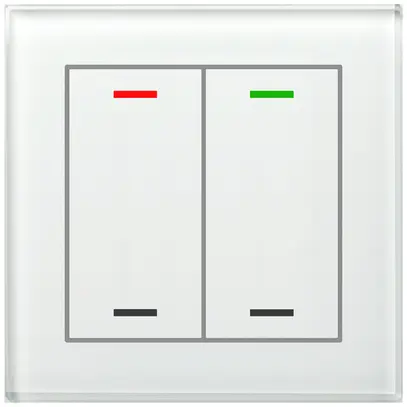 UP-Taster KNX RGBW MDT BE-GTL20W.01 2T/4B Glas weiss "neutral" 