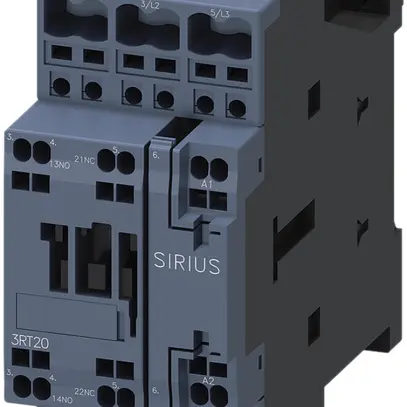 Contacteur de puissance Siemens SIRIUS 3RT2 S0 230VAC 3L 17A (+1F/1O) à ressort 