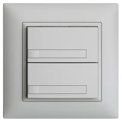 Pulsante KNX RGB INC EDUE FMI, 250mW, s.LED, c.carta, 2×pulsante, 1×tasto, grc 