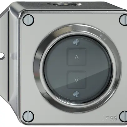 Interruttore tapparelle AP ELEMENT Wiser 1c 2t alluminio 