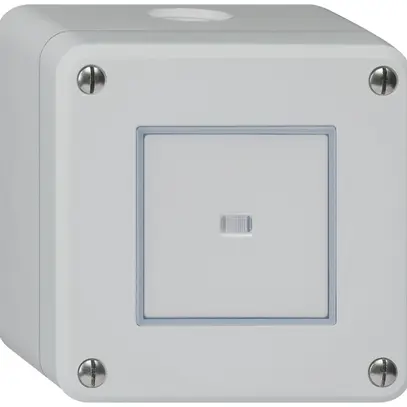 Contatto pulsante AP robusto IP55 2P grigio illuminato 