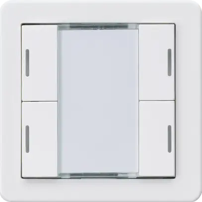 Poussoir Hager basico A KNX quadruple LED blanc 