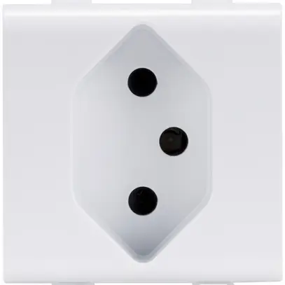 Presa INS GEWISS CHORUS, T13, morsetti a vite, 44.2×44mm, 2 moduli, bianco 