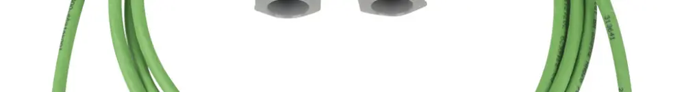 Câble patch RJ45 R&MIndustrial, cat.6A S/FTP, 4P, PUR LSZH vert, IP67↔IP67, 2.5m 