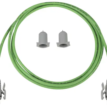 Câble patch RJ45 R&MIndustrial, cat.6A S/FTP, 4P, PUR LSZH vert, IP67↔IP67, 10m 