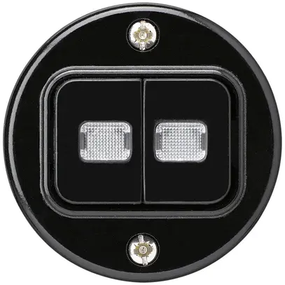 Kit front. basico noir avec 2 lentilles bouton doubleØ43mm 