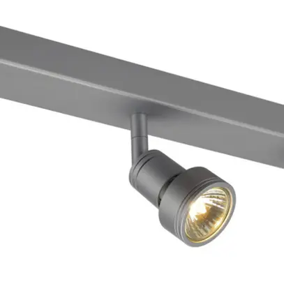 Plafoniera SLV PURI, 3×GU10 50W con anello deco IP20 grigio argento 