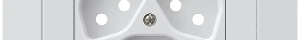 Kit frontal INC kallysto pour prise INC 3×type 13 cadre enfichable blanc 