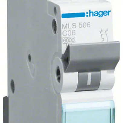Disjoncteur Hager MCB 2P 240V C 6A 6kA 1UM 