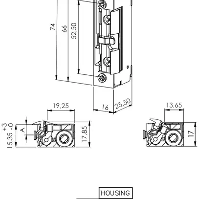Apriporta BSW B3301--K, 11…13VDC, diseccitato aperto, scrocco a raggiera 