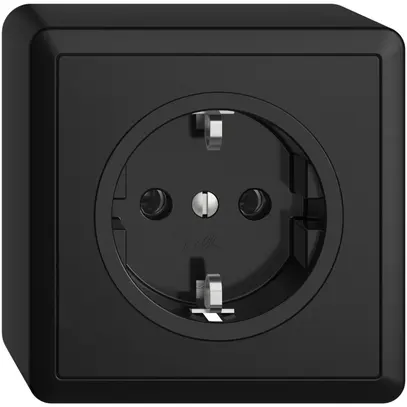 Prise SCHUKO AP EDIZIOdue 16A, 250VAC, L+N+PE noir 
