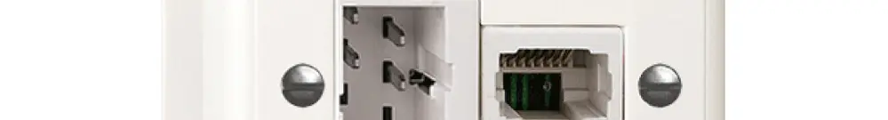 Scatola di raccordo AP X 1TT,1RJ45 bianco 